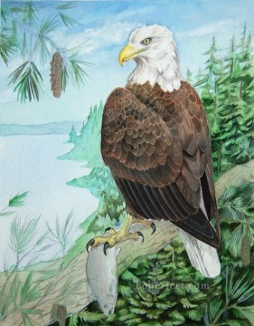  eagle Painting - bald eagle thesis birds